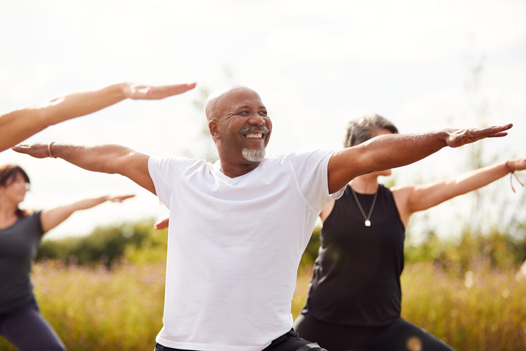 Wellness 1 Man doing yoga
