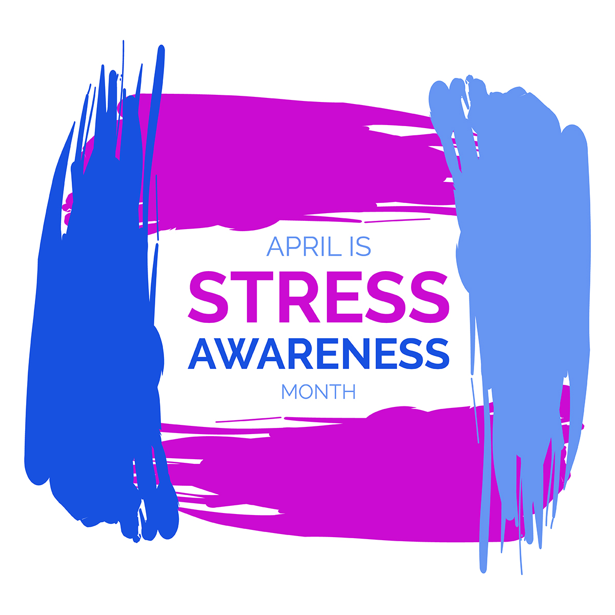 April is Stress Awareness Mont banner design.
