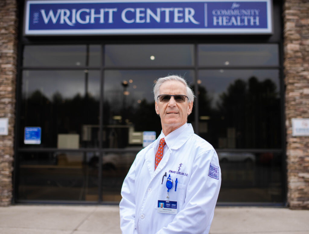 Dr. Edward Dzielak standing infront of Mid Valley Practice